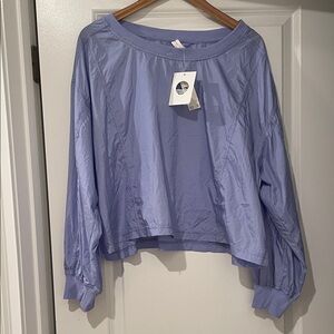 Daily Practice Anthropologie Relaxed Nylon Lightweight Athletic Top large nwt